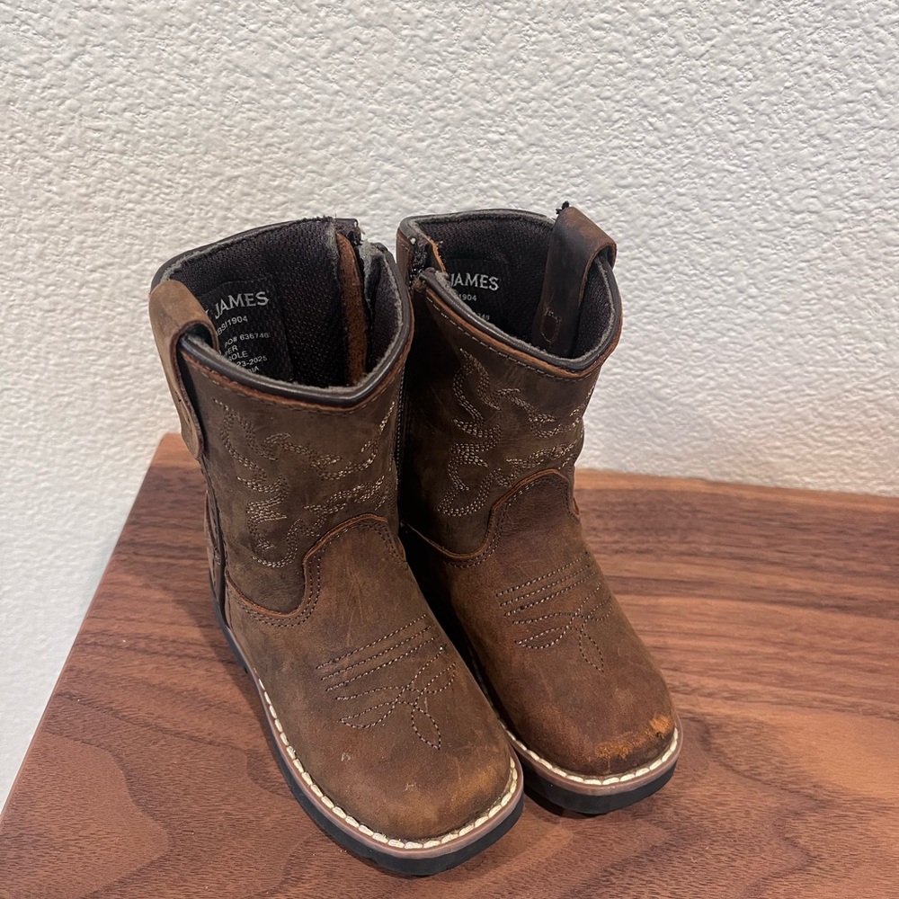 Kids Brown Leather Boots